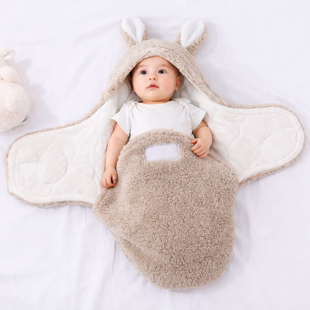 CalmNest Fleece Baby Swaddle Blanket